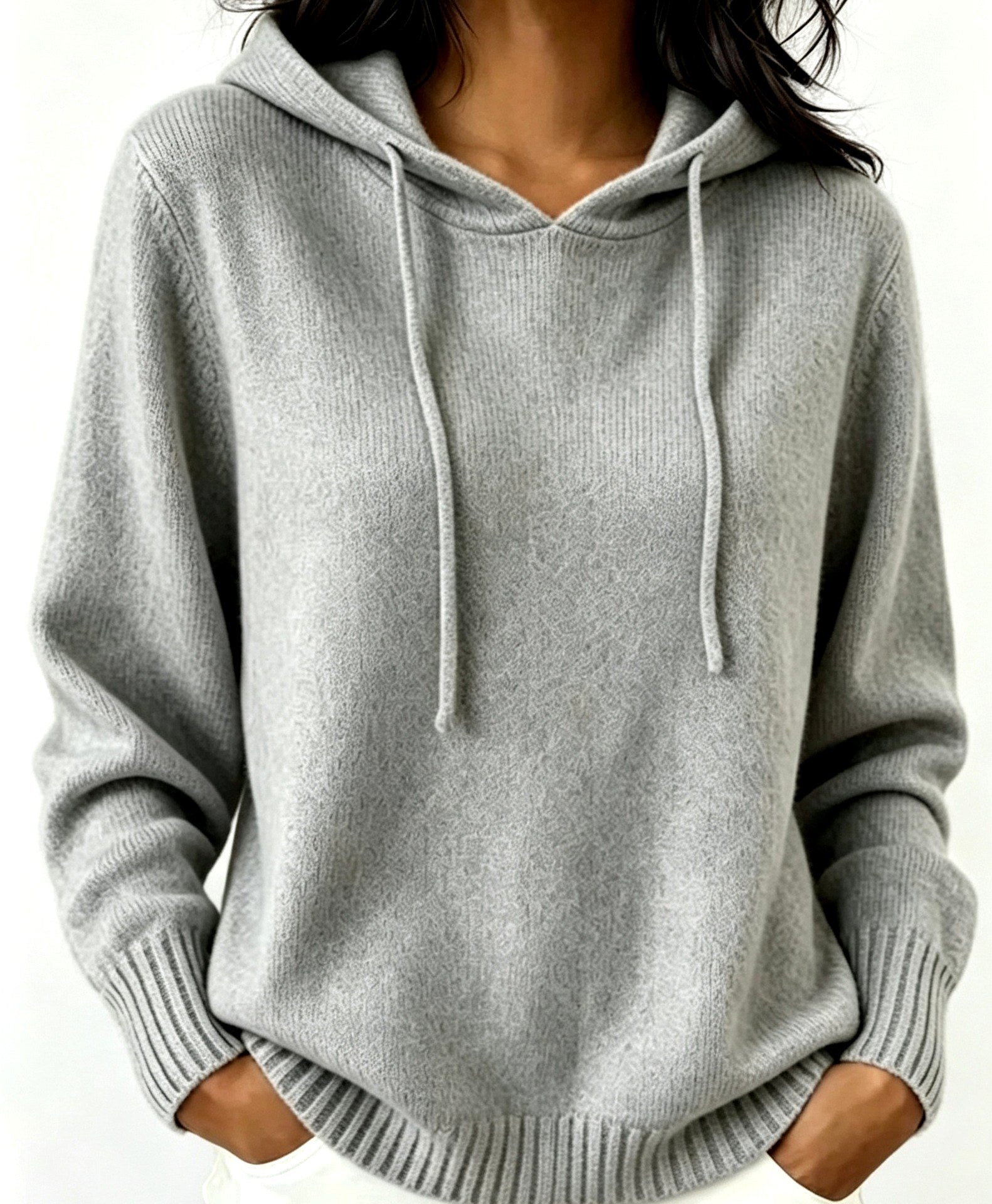 Donatella - Women's V-Neck Long Sleeve Hoodie  5