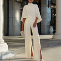 Dora - Women's Batwing Sleeve Wide Leg Matching Set 1