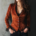 Dorothy - Women's Vintage Velvet Fitted Blazer 1