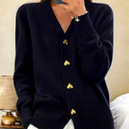 Edda - Women's V-Neck Long Sleeve Cardigan Sweater 3