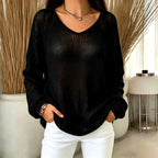 Eliza - Women's Lightweight V-Neck Knit Sweater 3