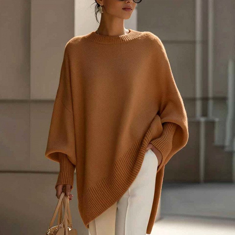 Elizabeth - Women's Round Neck Oversized Knit Sweater 3