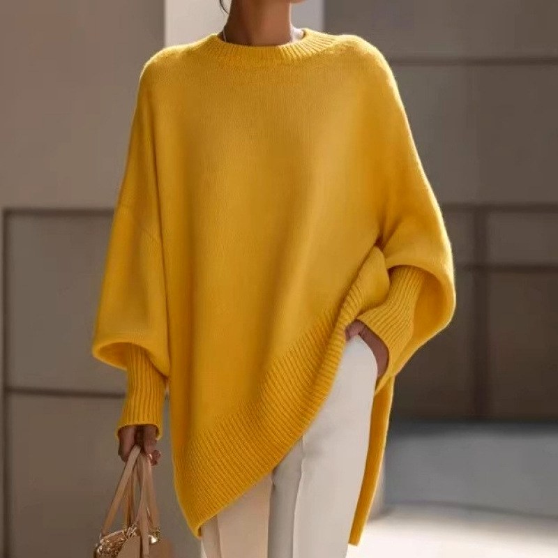 Elizabeth - Women's Round Neck Oversized Knit Sweater 4