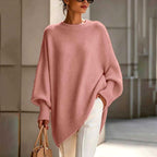 Elizabeth - Women's Round Neck Oversized Knit Sweater 6