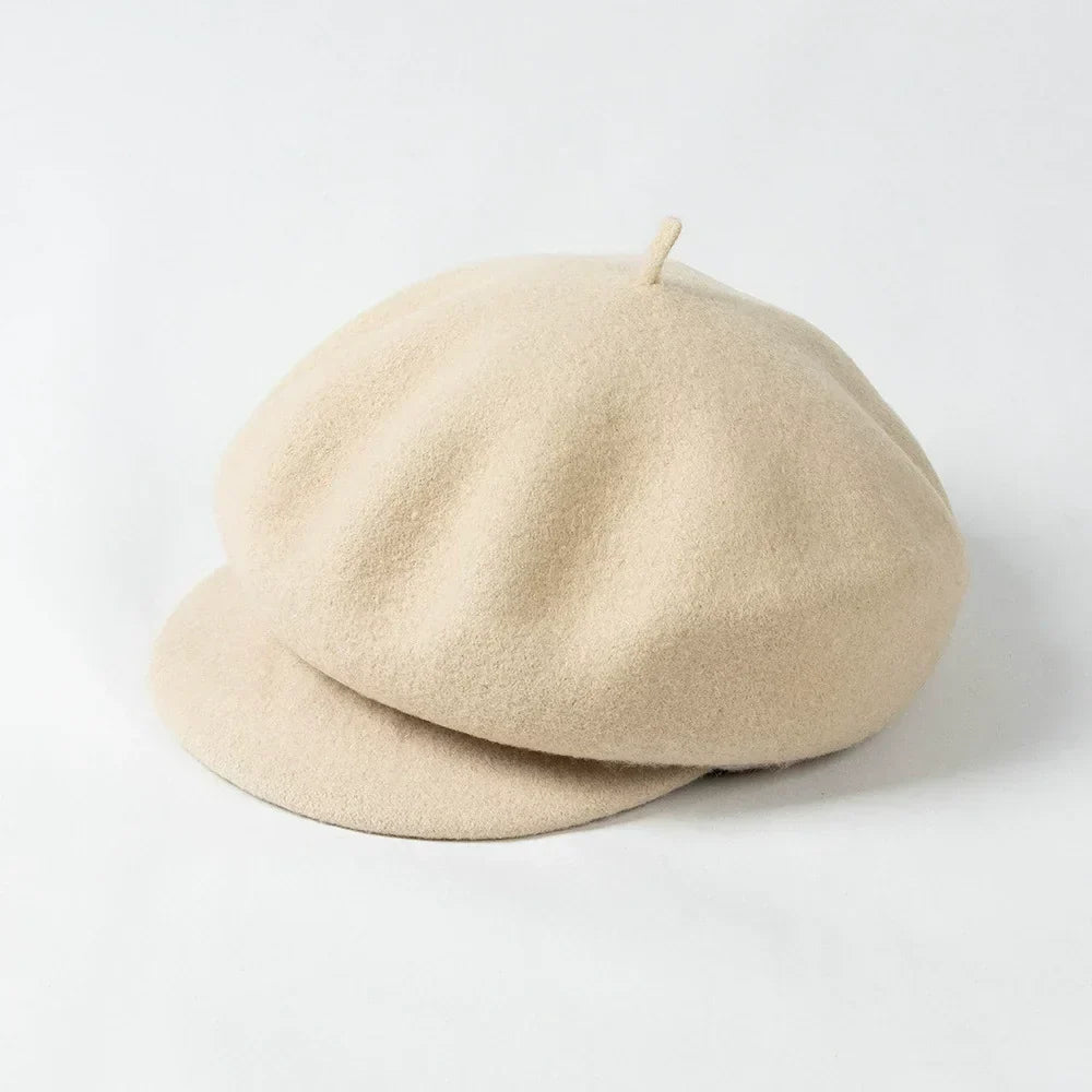Elowen - Women's Wool Felt Beret with Structured Crown