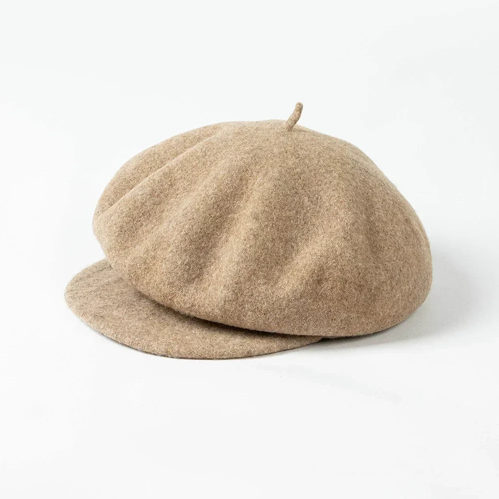 Elowen - Women's Wool Felt Beret with Structured Crown