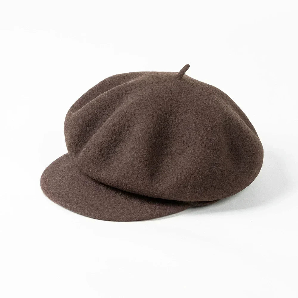 Elowen - Women's Wool Felt Beret with Structured Crown