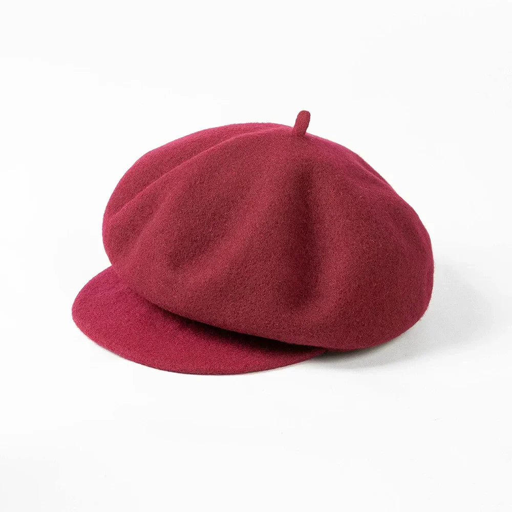 Elowen - Women's Wool Felt Beret with Structured Crown