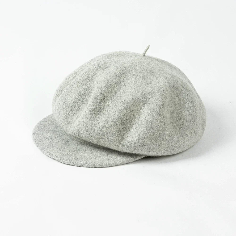 Elowen - Women's Wool Felt Beret with Structured Crown