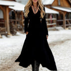 Elowen - Women's Tiered Rustic Long Sleeve Maxi Dress 2