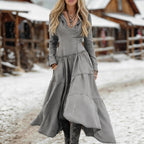 Elowen - Women's Tiered Rustic Long Sleeve Maxi Dress 3