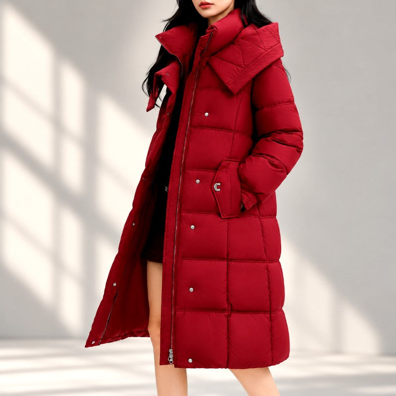 Emily - Women's Long Padded Belted Jacket 3