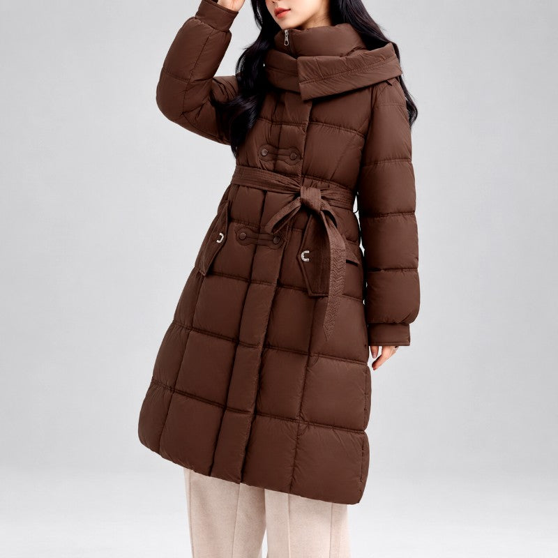 Emily - Women's Long Padded Belted Jacket 4