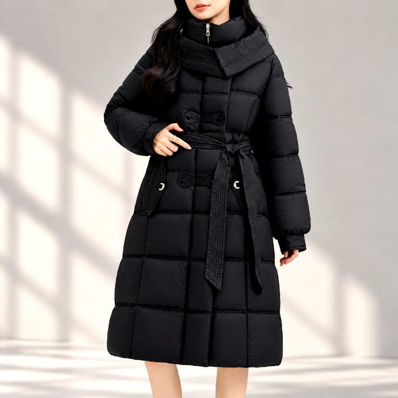 Emily - Women's Long Padded Belted Jacket 5
