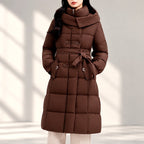 Emily - Women's Long Padded Belted Jacket 7
