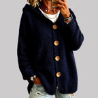 Emma - Women's Chunky Knit Hooded Cardigan