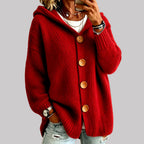 Emma - Women's Chunky Knit Hooded Cardigan