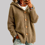 Emma - Women's Chunky Knit Hooded Cardigan
