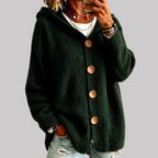 Emma - Women's Chunky Knit Hooded Cardigan