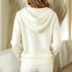 Erin - Women's Knit Button-Down Hoodie Cardigan 4