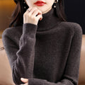 Estela - Women’s Ribbed High Neck Oversized Knit Sweater 2