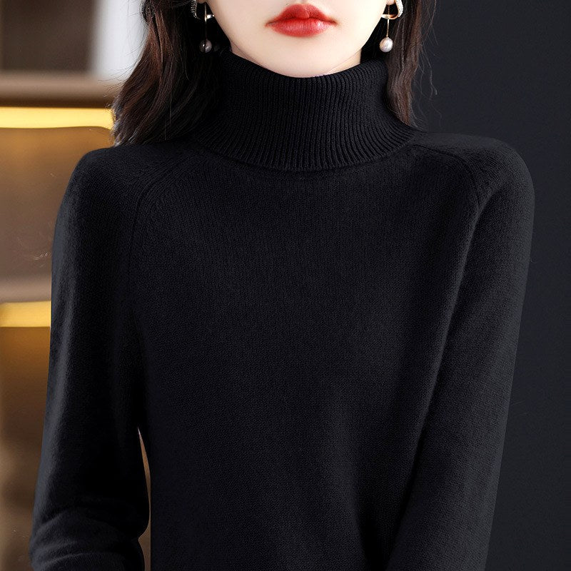 Estela - Women’s Ribbed High Neck Oversized Knit Sweater 3
