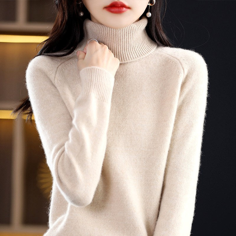Estela - Women’s Ribbed High Neck Oversized Knit Sweater 6