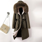 Eveline - Women's Fur-Trimmed Drawstring Parka Coat 5