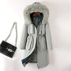 Eveline - Women's Fur-Trimmed Drawstring Parka Coat 4