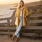 Evelyn - Women's Faux Suede Utility Longline Fall Jacket 2