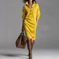Evita - Women's Ribbed Knit Sweater Midi Dress 1