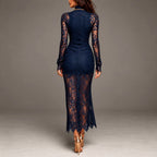 Felicity - Women's Floral Lace Fitted Formal Dress 3