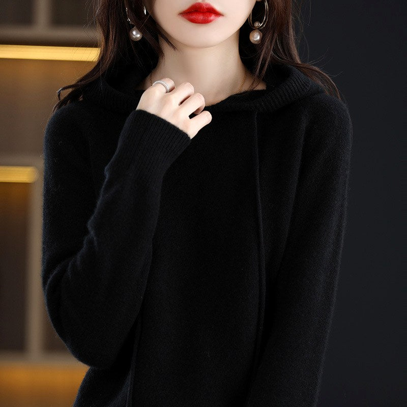 Felicity - Women's Long Sleeve Loose Fit Hooded Sweater 3