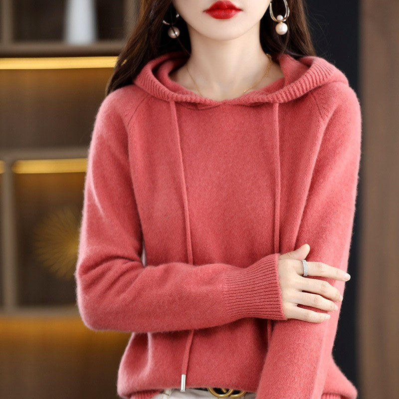 Felicity - Women's Long Sleeve Loose Fit Hooded Sweater 4