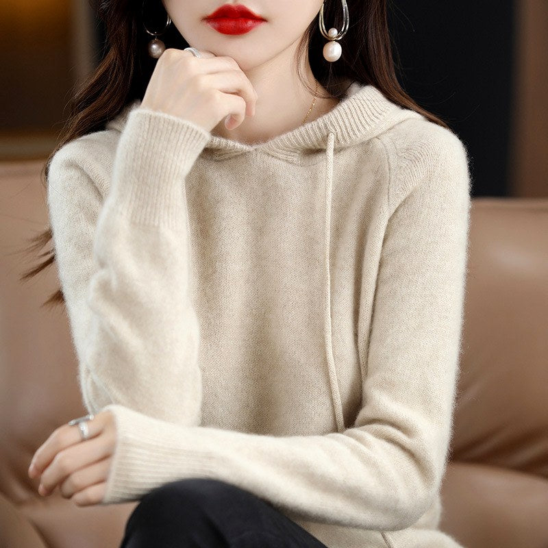 Felicity - Women's Long Sleeve Loose Fit Hooded Sweater 5