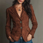 Felicity - Women's Notched Lapel Button-Front Blazer 7