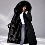 Fernanda - Women's Fur-Trim Hooded Long Parka 3