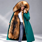 Fernanda - Women's Fur-Trim Hooded Long Parka 4