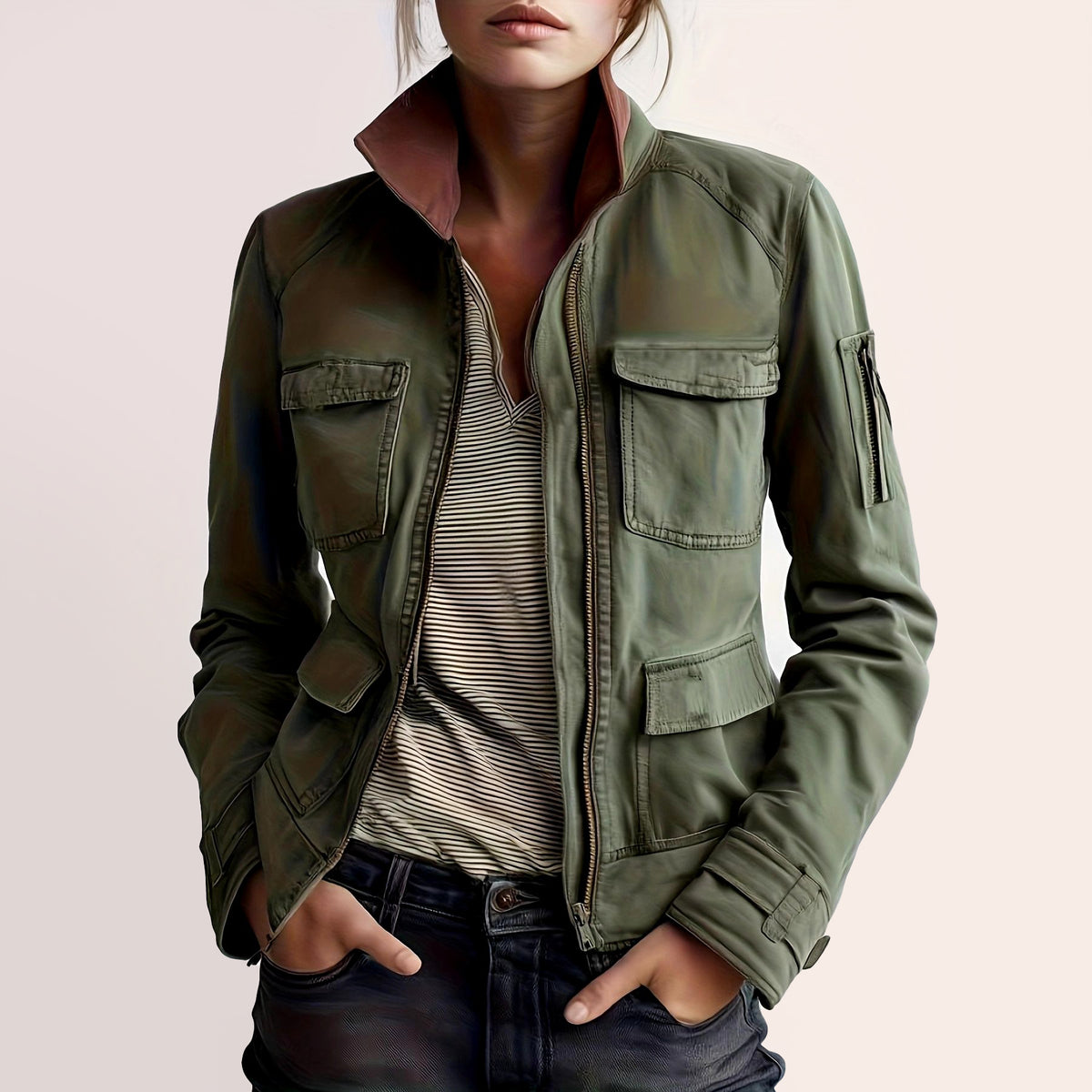 Flora – Women’s Multi Pocket Casual Jacket