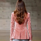Francine - Women's Velvet Notched Lapel Fitted Blazer 2