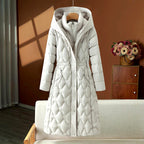 Freya - Women's Long Hooded Winter Puffer Coat with Pockets 1