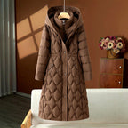 Freya - Women's Long Hooded Winter Puffer Coat with Pockets 3