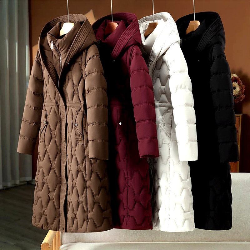 Freya - Women's Long Hooded Winter Puffer Coat with Pockets 5