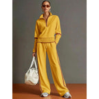 Freya - Women's Quarter-Zip Wide-Leg Lounge Set 5
