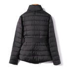 Gemila - Women's Belted Shawl Collar Quilted Puffer Jacket