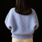Georgia - Women's Pearl-Trim Fuzzy Cardigan