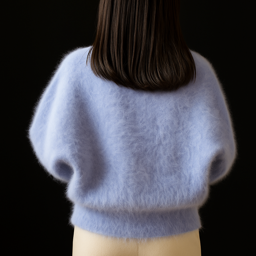 Georgia - Women's Pearl-Trim Fuzzy Cardigan