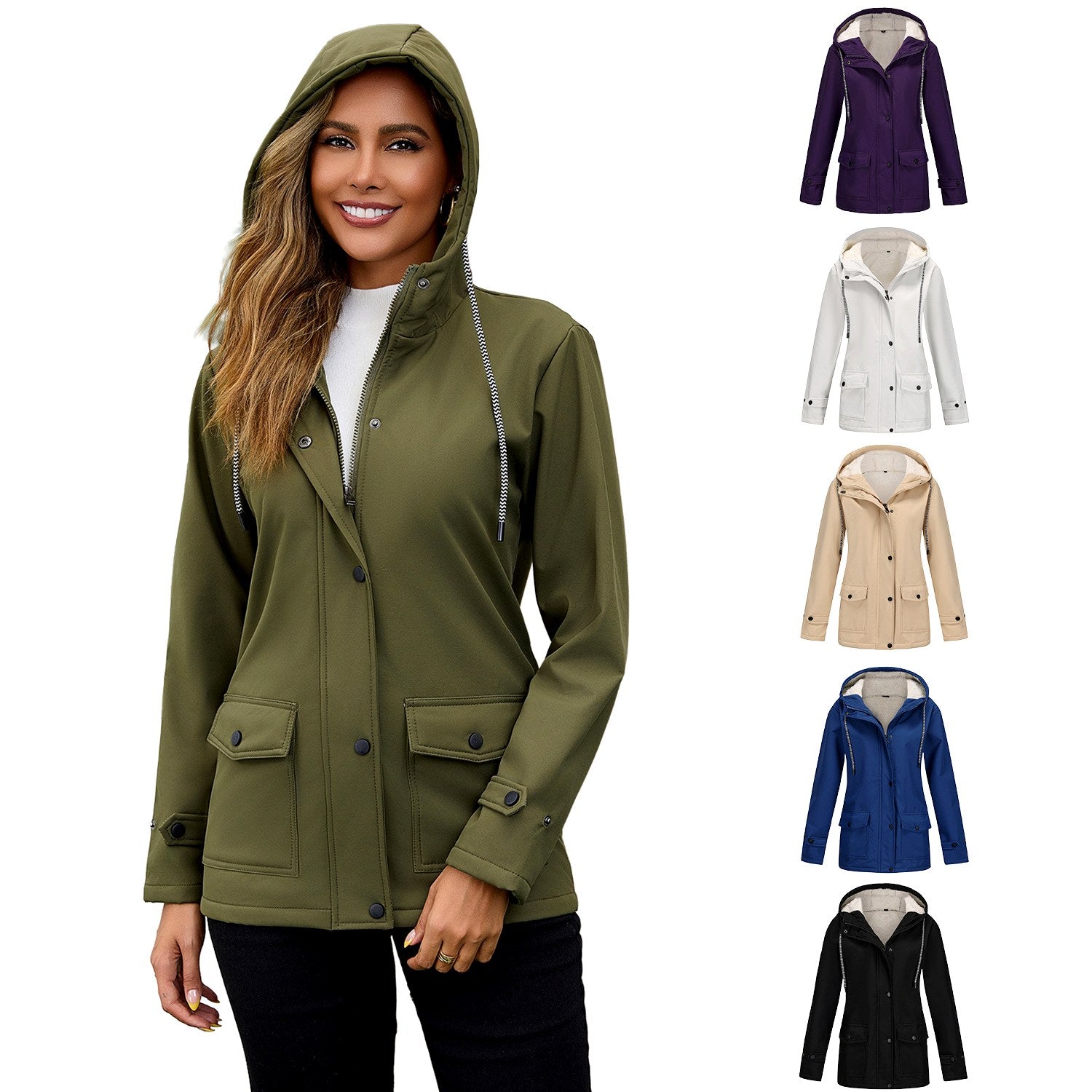 Georgina - Women's Hooded Fleece-Lined Jacket 1