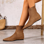 Geraldine - Women’s Pointed Toe Wedge Ankle Boots 1