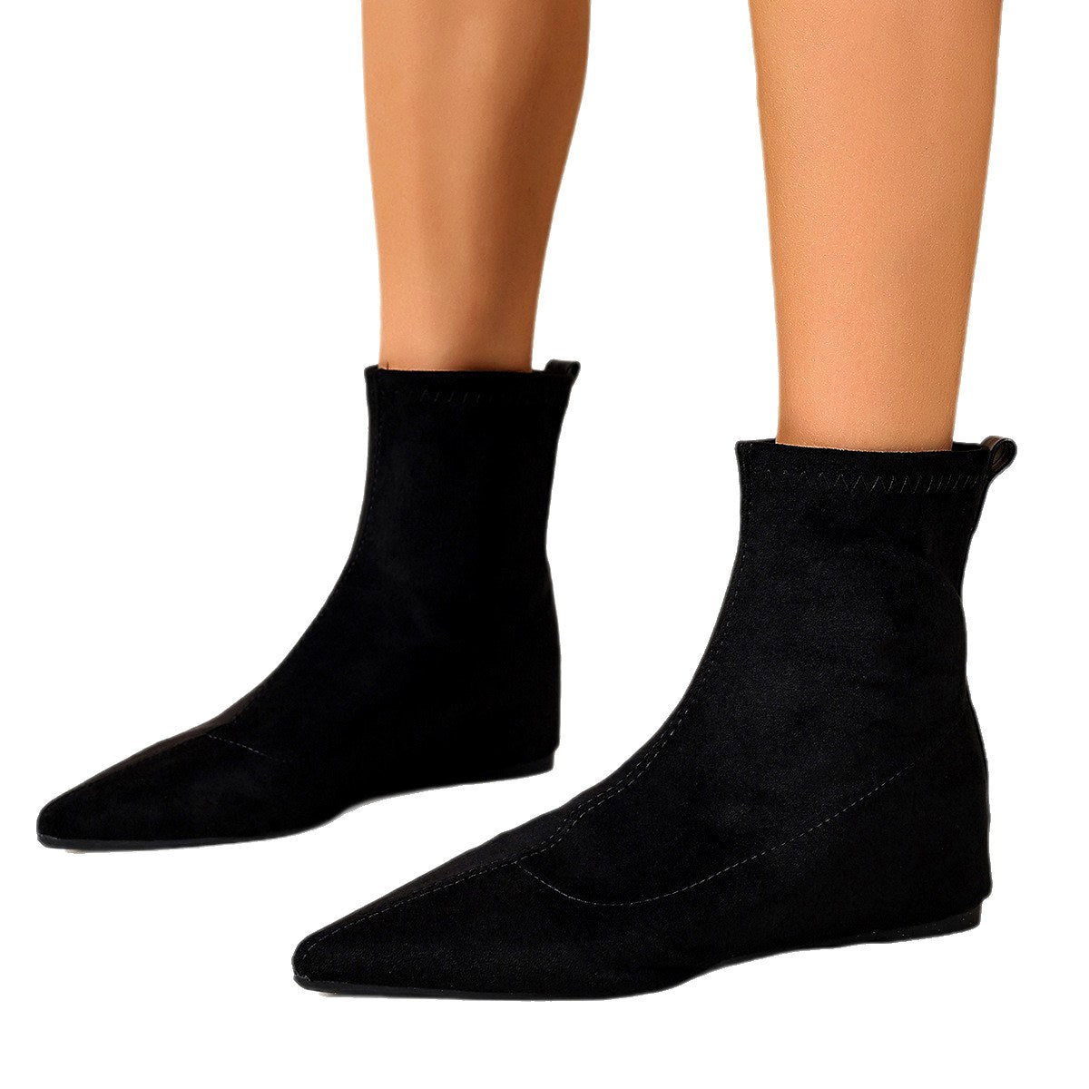 Geraldine - Women’s Pointed Toe Wedge Ankle Boots 7